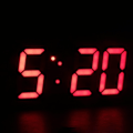 Miniatyrbild 1 av 5: LED Digital Väggklocka med Glödande Nattläge Justerbar Elektronisk Bordsklocka Väggklocka Dekoration Vardagsrum LED-klocka [dB} Röd Red