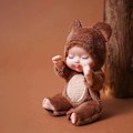 Miniatyrbild 3 av 7: st Mini Baby Dockor, 10 cm Nyfödda Dockor Presentförpackning, Söta Återfödda Baby Dockor Leksaker för Barn 3+, med Djurkläder 6PCS