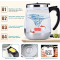 Miniatyrbild 2 av 4: 400ML Elektrisk Själv-Omrörande Kaffemugg (Vit), Automatisk Magnetisk Mugg i Rostfritt Stål, Själv-Blandande Kopp för Kaffe Te Varm Choklad Mjölk Kakao Protein