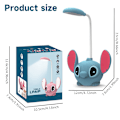 Miniatyrbild 3 av 6: Disney Stitch LED-skrivbordslampa för barn, Lilo & Stitch-vässare, förvaring och ljus Blue