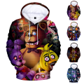 Miniatyrbild 2 av 3: Barn Fem Nätter På Freddy's Hoodie Sweatshirt Långärmad Rock A 160cm
