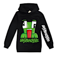 Miniatyrbild 1 av 3: UNSPEAKABL Barn Pojkar Tryck Hoodie Sweatshirt Topp Black 140cm