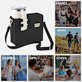 Miniatyrbild 6 av 6: Vattenflaska Väska, Bärbar Crossbody Väska för Vattenkopp, Justerbar Axelrem, Väska med Förvaringsficka för Kvinnor White