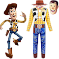 Miniatyrbild 1 av 6: Disney Woody Toy Story 4 Barnkläder Pojkar Overall Hatt Mask Cosplay Woody 12-13 Years