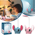 Miniatyrbild 1 av 7: Disney Stitch LED-skrivbordslampa för barn, Lilo & Stitch-vässare, förvaring och ljus Pink