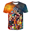 Miniatyrbild 1 av 5: Super Saiyan SonGoku sommar T-shirt toppar barn pojkar flickor kortärmade skjortor tee C 150cm