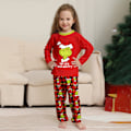 Miniatyrbild 2 av 4: Grinch Julpyjamas Familjematchande Sovkläder Vuxna Nattkläder Girls 6T