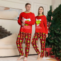 Miniatyrbild 3 av 4: Grinch julpyjamas familjematchande sovkläder vuxna nattkläder Mom S