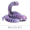 Miniatyrbild 3 av 5: Årets Orm Tryckt Orm Leksaker Tryckt Ledat Flexibla Leksaker Tryckt Djur Utsökt Söt Husdjursleksaker Vuxenleksaker F 60cm