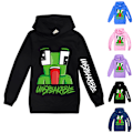 Miniatyrbild 2 av 3: UNSPEAKABL Barn Pojkar Tryck Hoodie Sweatshirt Topp Black 140cm