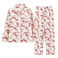 Miniatyrbild 1 av 4: Kvinnor Tryckta Dam Pyjamas Toppar+Byxor Set Sovkläder Loungewear Nattkläder M