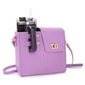 Miniatyrbild 1 av 6: Vattenflaska Väska, Bärbar Crossbody Väska för Vattenkopp, Justerbar Axelrem, Väska med Förvaringsficka för Kvinnor Purple
