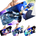 Miniatyrbild 2 av 2: Microfiber Sonic the Hedgehog badhandduk för badrock Snabbtorkande sommar poncho badrock A 70*150cm
