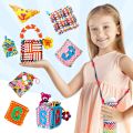 Miniatyrbild 5 av 7: 1 Set Vävstol Kit med Regnbågsfärgade Loopvirknålar för Nybörjare DIY Konst & Hantverk Grytunderlägg Handgjort