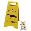 Miniatyrbild 1 av 5: Kattkräks Skylt, Hundkräks Skylt - 3D-tryckt Varning Kräks Skylt, 4 Tums Katt/Hund Kräks Skylt, Rolig Katt Skylt Dekoration Cat