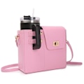 Miniatyrbild 1 av 6: Vattenflaska Väska, Bärbar Crossbody Väska för Vattenkopp, Justerbar Axelrem, Väska med Förvaringsficka för Kvinnor Pink