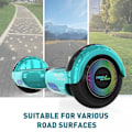 Miniatyrbild 4 av 4: MEGA MOTION Green Hoverboard och Black Kart Pack, 2 hjul Hoverboard 6,5" LED-lampor med Bluetooth-högtalare