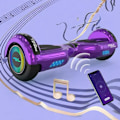 Miniatyrbild 3 av 4: MEGA MOTION Hoverboard 6,5" lila - Bluetooth-högtalare - med LED-lampor för barn