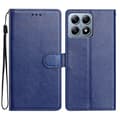 For Xiaomi 15T Leather Case Wallet Stand Phone Cover with Practical Strap Blue