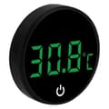 Digitala termometrar för akvarium, exakt temperatursensor, självhäftande mätverktyg för akvarier Black Centigrade