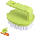 Vegetable Scrubber - Ergonomic Kitchen Brush | Compact Practical Scrubbing Gadget for Vegetables, Potatoes, Eggs Green