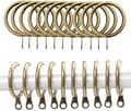 36-pack 38 mm innerdiameter mässingsfärgade metallringar för gardinstänger
