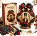 DIY Julepynt uden syning, patchwork med stofperler og bånd, kreativt julehåndværk til voksne Nutcracker