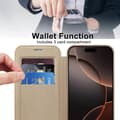 Miniatyrbild 3 av 5: Magnetic Phone Case for iPhone 16 Pro Max with RFID Blocking, Leather Case Multicolo Multicolor Blackish Green