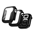 2-Pack Protective Case with Built-in Screen Protector for Apple Watch 44mm – Full Coverage Protection with Tempered Glass, Easy Installation (Black)