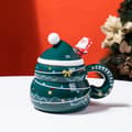 Tecknad julmugg present keramikkoppset julklappskopp - julgran