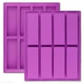 Rectangular Molds - Set of 2 Food Grade Silicone 8 Cavities Flexible and Non-stick