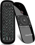 Upgrade WeChip W1 Air Mouse Remote Control with Keyboard, IR/RF TV Remote for Android TV Box/PC/Projector/HTPC/All-in-one PC