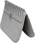 Foldable Dish Drying Mat, Absorbent Microfiber Dish Mat with Rack, Practical Tray-Style Kitchen Countertop Storage.