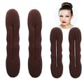 Magic Hair Bun Maker 4-pack (2 Small, 2 Large) Foam Hair Bun Shaper Accessories Strong Flexible Reusable