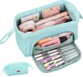 Large Capacity Pencil Case, Pencil Pouch with Handle blue