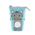 Adjustable Pen Holder, Telescopic Cartoon Cute Cat Pencil Case B