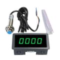 4 Digital LED Display Tachometer RPM Speedometer High Precision Tachometer with Hall Proximity Switch Sensor NPN black