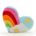 Rainbow Heart Shaped Pillow, Rainbow Throw Pillow, Heart Shaped Dining Sofa Pillow, Soft