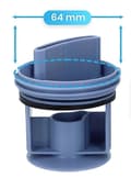 Miniatyrbillede 5 af 5: Fnugfilter - Egnet til Bosch, Siemens, Neff, Constructa, Balay filterlåg - Fnugfilter på pumpe