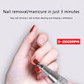 Miniatyrbild 3 av 5: Elektrisk nagelfilmaskin, professionell uppladdningsbar 35000 varv/min nagelfil, med 6 bits (Rosa)