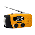 Pikkukuva 1 / 4: Hätätilanne Am/Fm Sää Itseviritteinen Käsikampi Radio 2000Mah Led-taskulampulla (Oranssi)