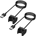 Miniatyrbillede 1 af 5: Ladekabel kompatibelt med Fitbit Charge 4, 2-pak 3,3 fod erstatnings-USB-opladerkabel Ledningsklip Docktilbehør Adapter Fitbit-opladerkabel 2 pack