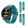 Miniatyrbilde 3 av 5: KLB-PWGJ-001 For Garmin Fenix 7X / 7X Pro Watch Band 26mm Silikon Watch Strap Dark Green