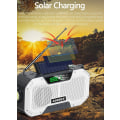 Miniatyrbild 4 av 11: Nödradio Solar Uppladdningsbar ficklampa Kompasslarm Multifunktionell bärbar utomhushögtalare yellow [5000mA]