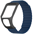 Pikkukuva 2 / 2: Silikoninen magneettinen ranneke TomTom Runner 2 / 3 / Spark / Adventurer -kellolle, kotelolla Midnight Blue