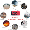 Miniatyrbilde 4 av 5: Clockwork Radio, Solar Emergency FM AM NOAA bærbar radio med SOS Alert Red
