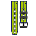 Miniatyrbild 4 av 5: För Garmin Tactix 7 Pro/Fenix 7X/Fenix 6X Pro Silikon Armband Ersättning Tvåfärgad Smart Klockarmband 26mm Lime Blue