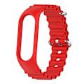 Miniatyrbilde 2 av 5: For Xiaomi Mi Band 3/4/5/6/7 Watch Band Soft Silicone Strap med Watch Case Red, Red D Xiaomi Mi Band 3