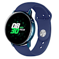 Miniatyrbillede 3 af 4: Til Samsung Galaxy Watch Active2 Bluetooth-version 40mm Smart Watch ensfarvet silikoneur Blue