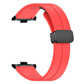 Miniatyrbilde 1 av 3: Silikonklokkearmbånd for Xiaomi Smart Band 8 Pro, med magnetisk foldespenne Red